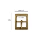 Y3114 -12MM | Avetco Leather Hides and Eva Foam Rectangular 12mm Center bar buckle Y3114