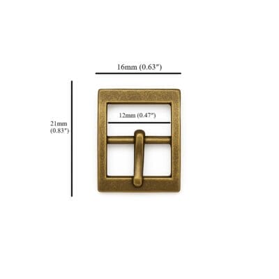 Rectangular 12mm Center bar buckle Y3114