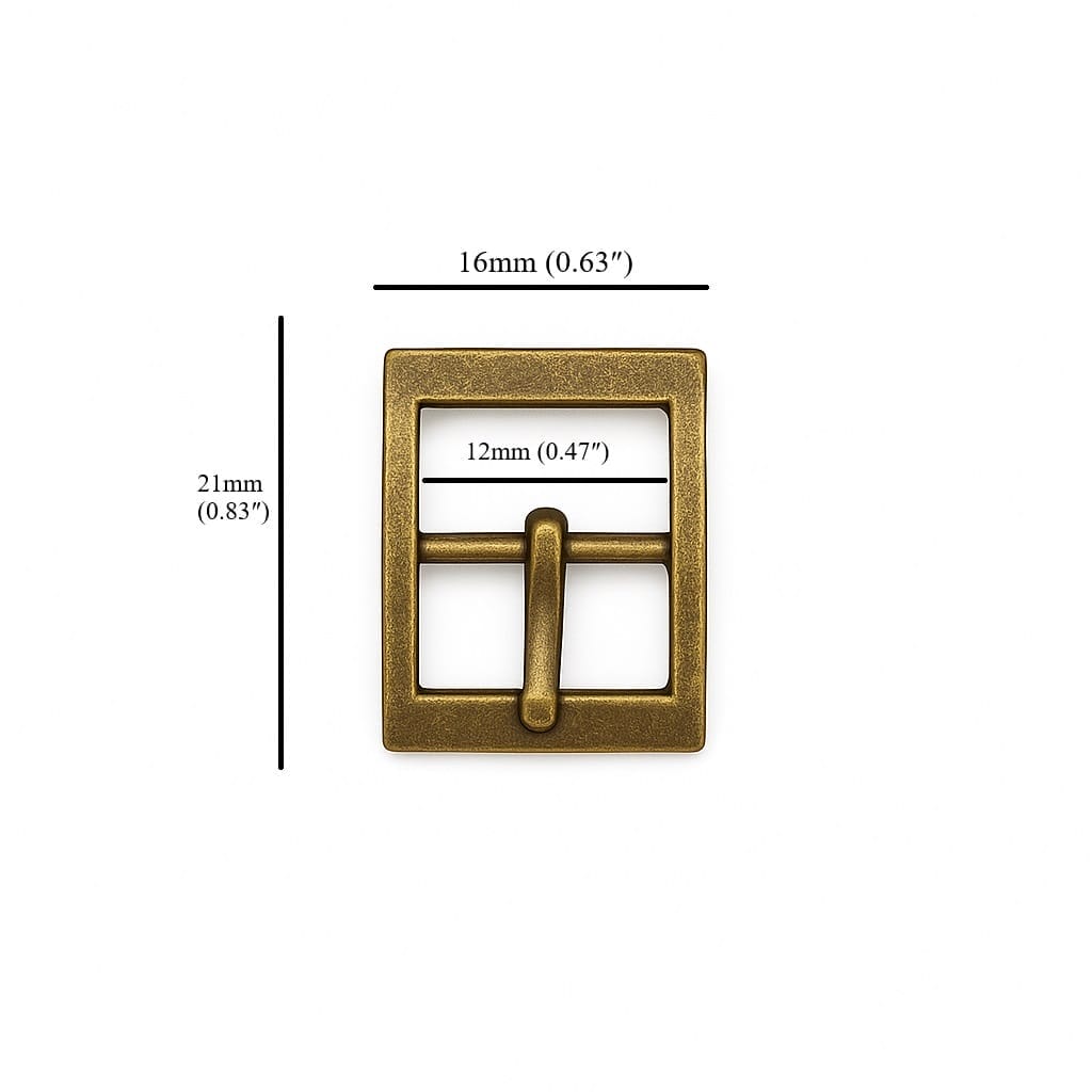 Y3114 -12MM Rectangular 12mm Center bar buckle Y3114