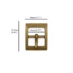Y3114 -14MM | Avetco Leather Hides and Eva Foam 14mm Center bar buckle Y3114 Antique Brass