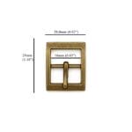 Rectangular 16mm Center bar buckle Y3114 Antique Brass