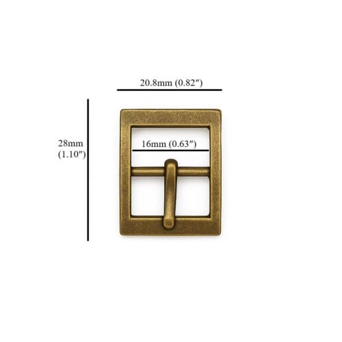 Rectangular 16mm Center bar buckle Y3114 Antique Brass