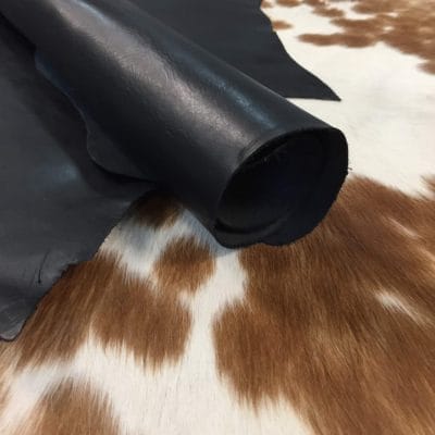 3/4 oz Veg Aniline Leather Black Siena