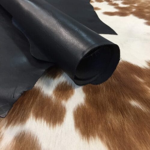 3/4 oz Veg Aniline Leather Black Siena
