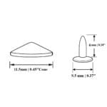 11.5mm cone rivet AR138 – decorative alloy rivet with 0.45″ cone head, 5.8 mm post, 9.5 mm flat cap – Nickel, Gold, Brushed Antique Nickel and Brushed Antique Brass finishes