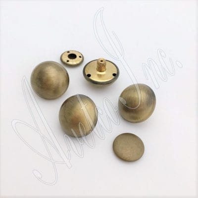 0.89" | 22.5 mm BR588, Brushed Dome Rivets