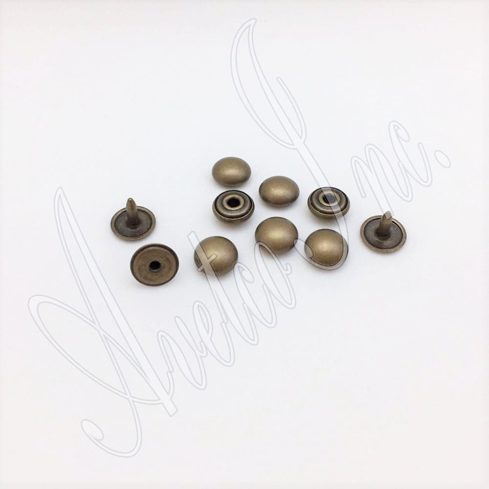 R588 9mm A. Brass Dome Rivets avetco.leather 1601