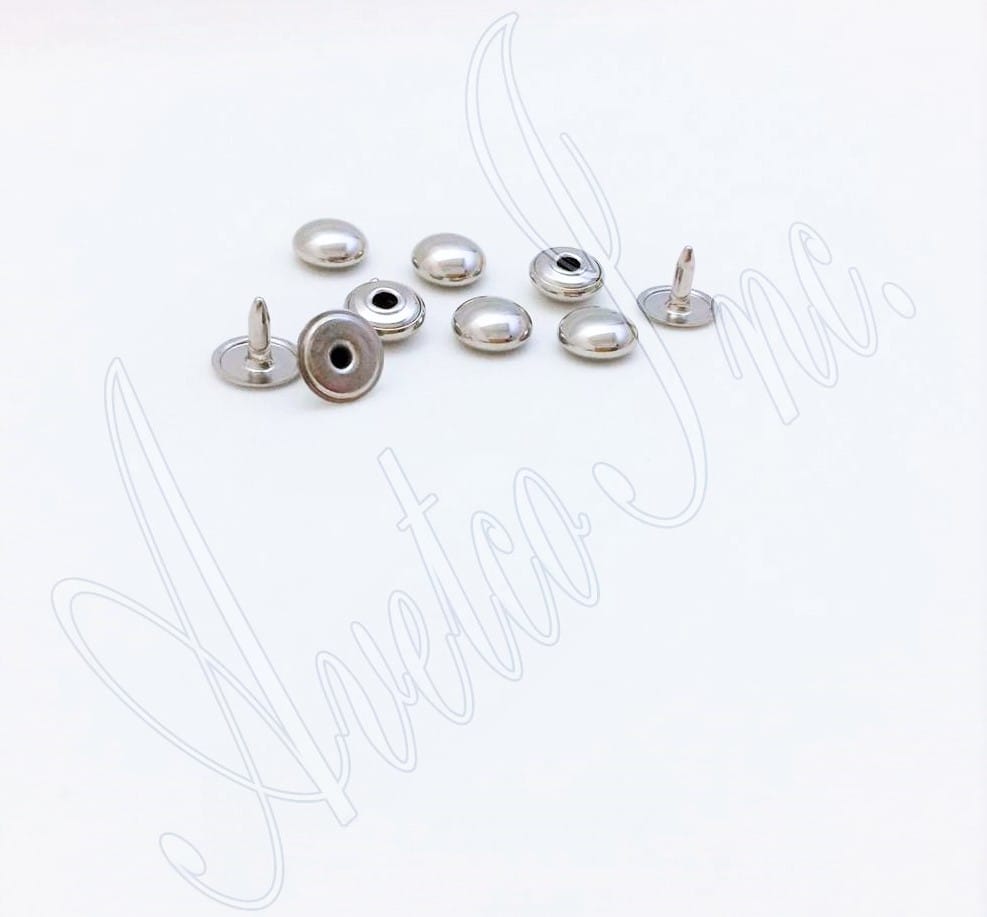 R588 9mm Nickel Dome Rivets avetco.leather 1603