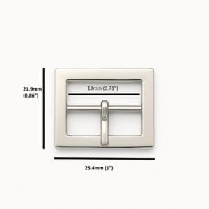 Buckle Y3112 Nickel – 18mm Zinc Alloy for Belts and Bags