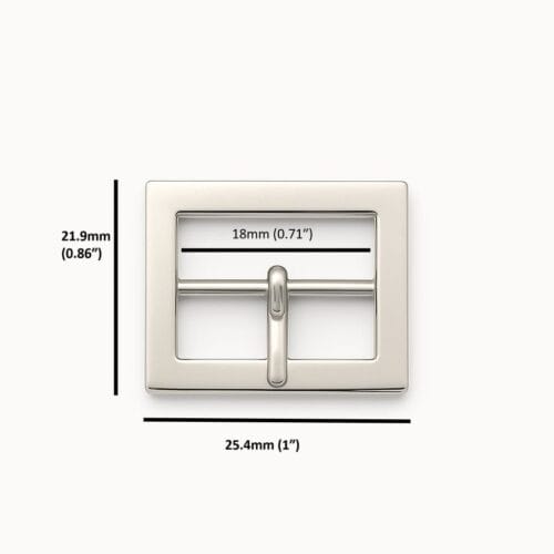 Buckle Y3112 Nickel – 18mm Zinc Alloy for Belts and Bags