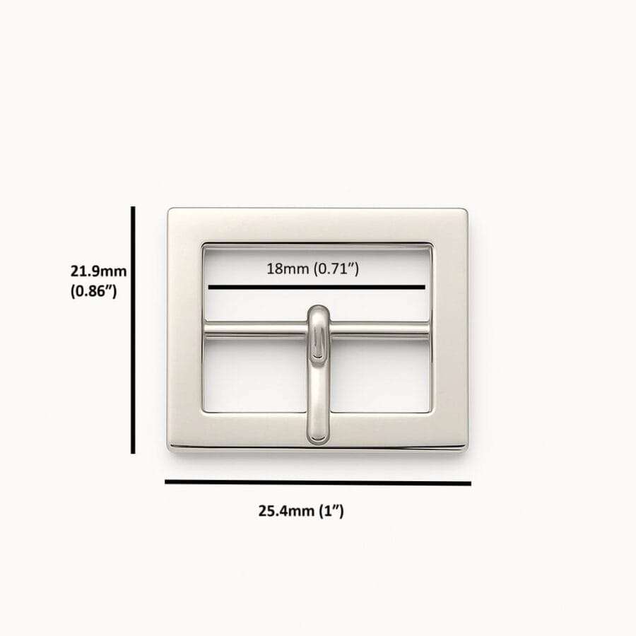 Buckle Y3112 Nickel – 18mm Zinc Alloy for Belts and Bags