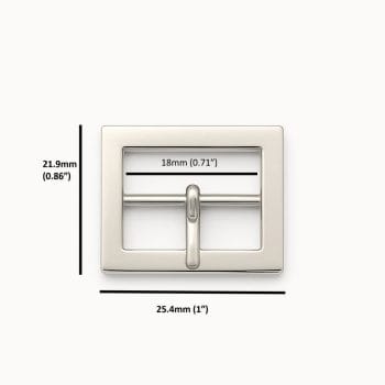 Buckle Y3112 Nickel – 18mm Zinc Alloy for Belts and Bags