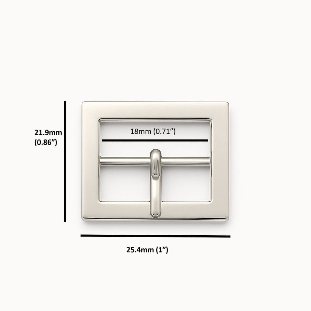 Y3112 Buckle 18mm Buckle Y3112 Nickel – 18mm Zinc Alloy for Belts and Bags
