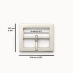 Y3112 Center Bar Buckle – Nickel – 20mm