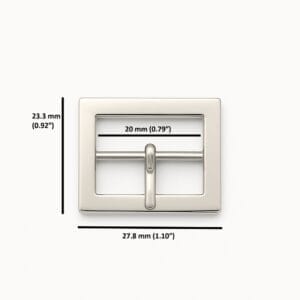 Y3112 Center Bar Buckle – Nickel – 20mm