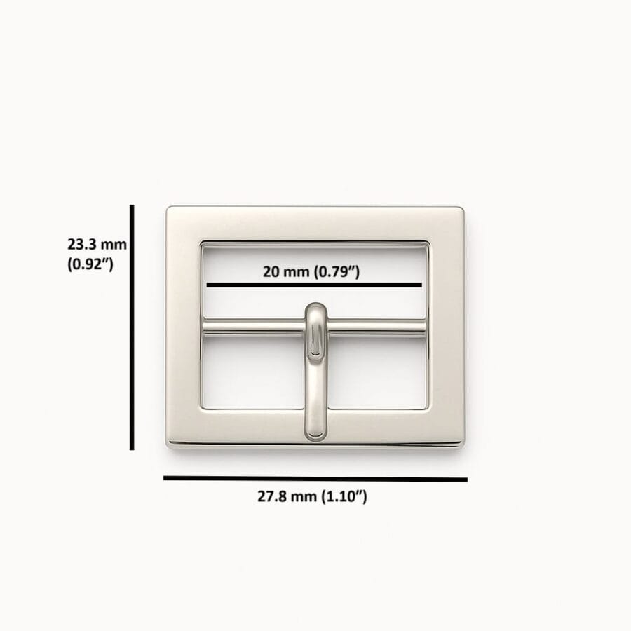 Y3112 Center Bar Buckle – Nickel – 20mm