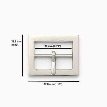 Y3112 Center Bar Buckle – Nickel – 20mm
