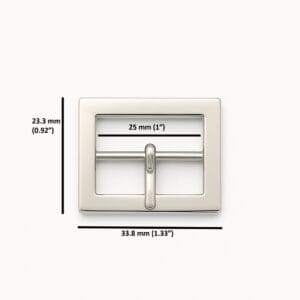 Y3112 Center Bar Buckle – Nickel – 25mm
