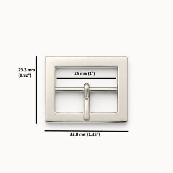 Y3112 Center Bar Buckle – Nickel – 25mm