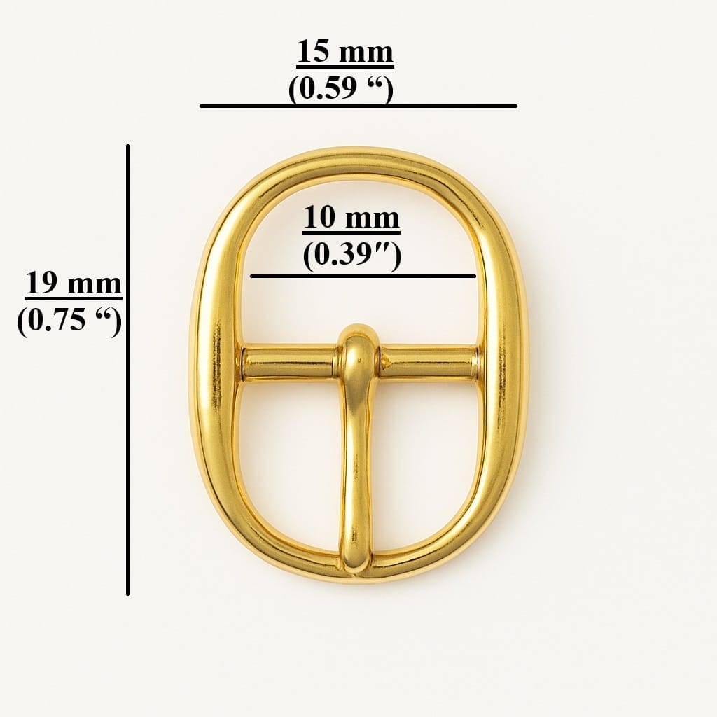 y3108 10mm Oval Center Bar mini Buckle