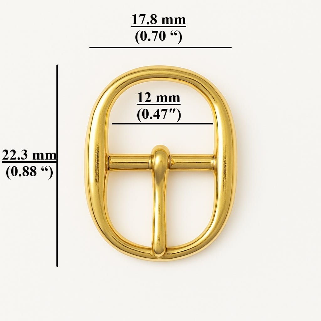 y3108 12mm Oval Center Bar mini Buckle