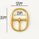 y3108 14mm Oval Center Bar mini Buckle