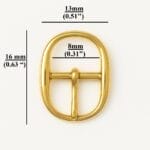 y3108 8mm Oval Center Bar mini Buckle