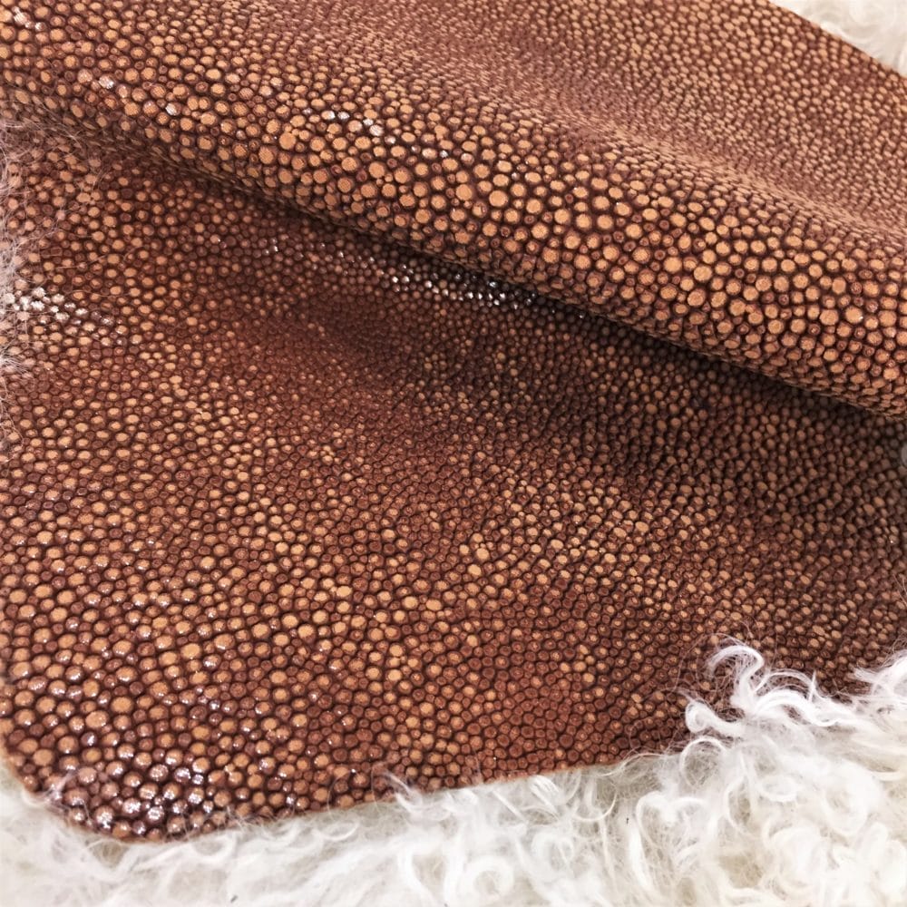 Meteor Embossed Cow Leather in Root Beer – Avetco