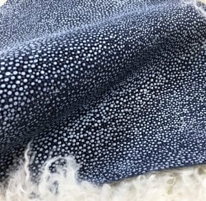 Meteor Embossed Cow Leather in Top Indigo – Avetco