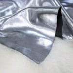Atlan Metallic Cow Leather 3 oz – Silver Foil Finish