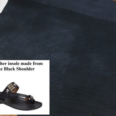 8/9 oz Black Crust Veg Tan Tooling Leather Single Shoulder