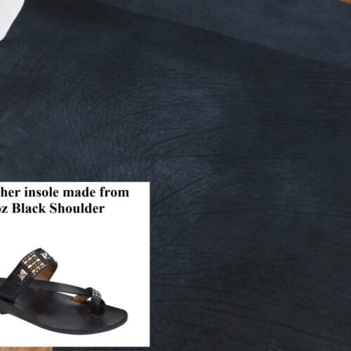 8/9 oz Black Crust Veg Tan Tooling Leather Single Shoulder
