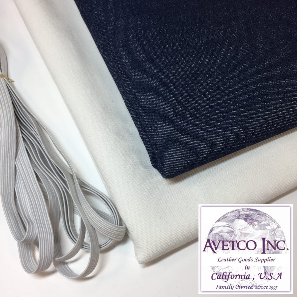 AVETCO INC COTTON FABRIC KIT-WHITE-LIGHT DENIM