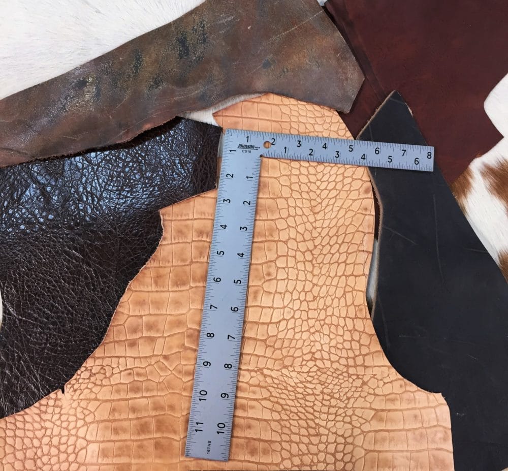 1 LB veg tan Cow Embossed Remnant avetcoinc.