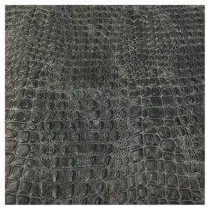 Oltu Crocodile Embossed Leather in Charcoal Gray – Avetco