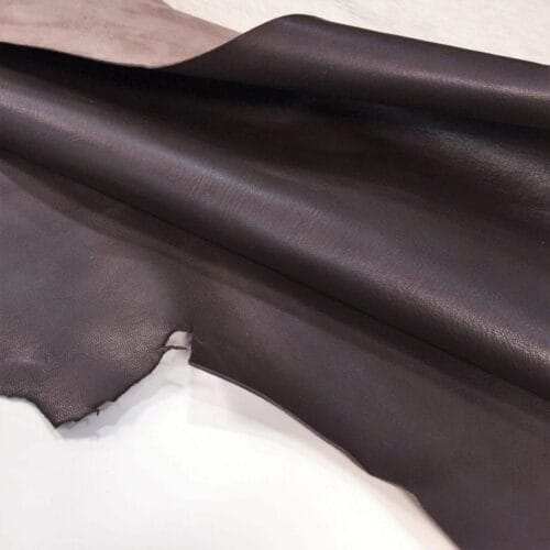 The Goatskin leather comes in a smooth finish that is very eye-catching, especially with the must-have authentic colors. The texture of the skin is silky smooth. This durable leather ranges from dark neutral colors, which can be used to create many different looks.