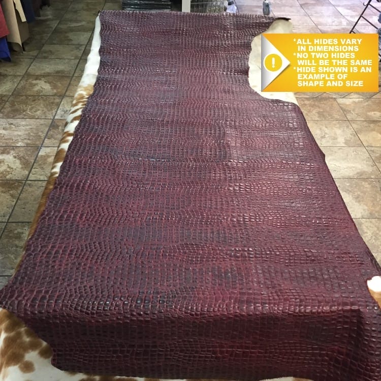 AvetcoInc.com-Oltu Cow Leather Embossed-Burgundy(4)