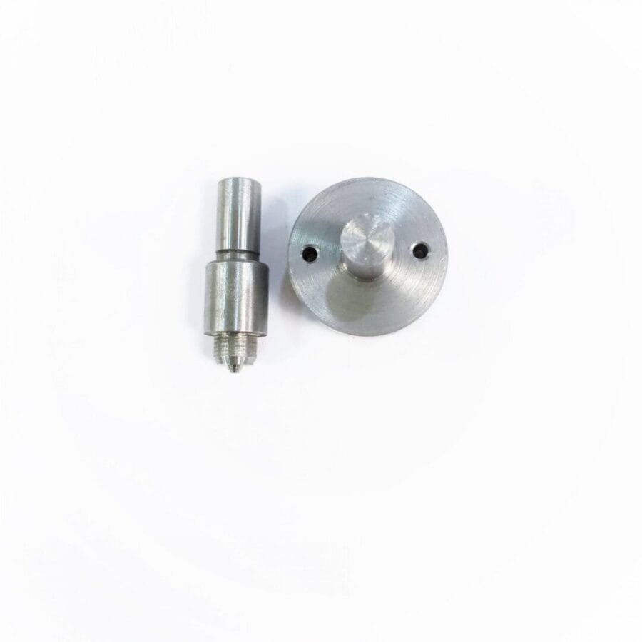 Boot hooks setter die insert 6.3mm for 9.4mm shaft – compatible with hand press and foot press machines, steel construction, shown on white background