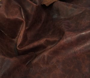 The Sheepskin Used Look Collection is a full-grain leather with a uniquely distressed look. The particular tanning process creates a vintage appearance and a slight crackle effect on the leather. This collection comes in a smooth finish, yet the durable quality that can be used for a variety of applications. The final product has resulted from a drum-dyed process and chrome tannage. It is an overall unique leather due to the rich colors as well as the exotic look it embodies.