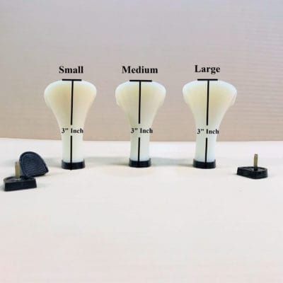 TPU #823 Flared Heels with Heel Tips 3"- 5 Pairs