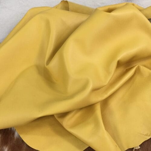 Economy Lambskin Nappa Leather Hide 2 oz Yellow