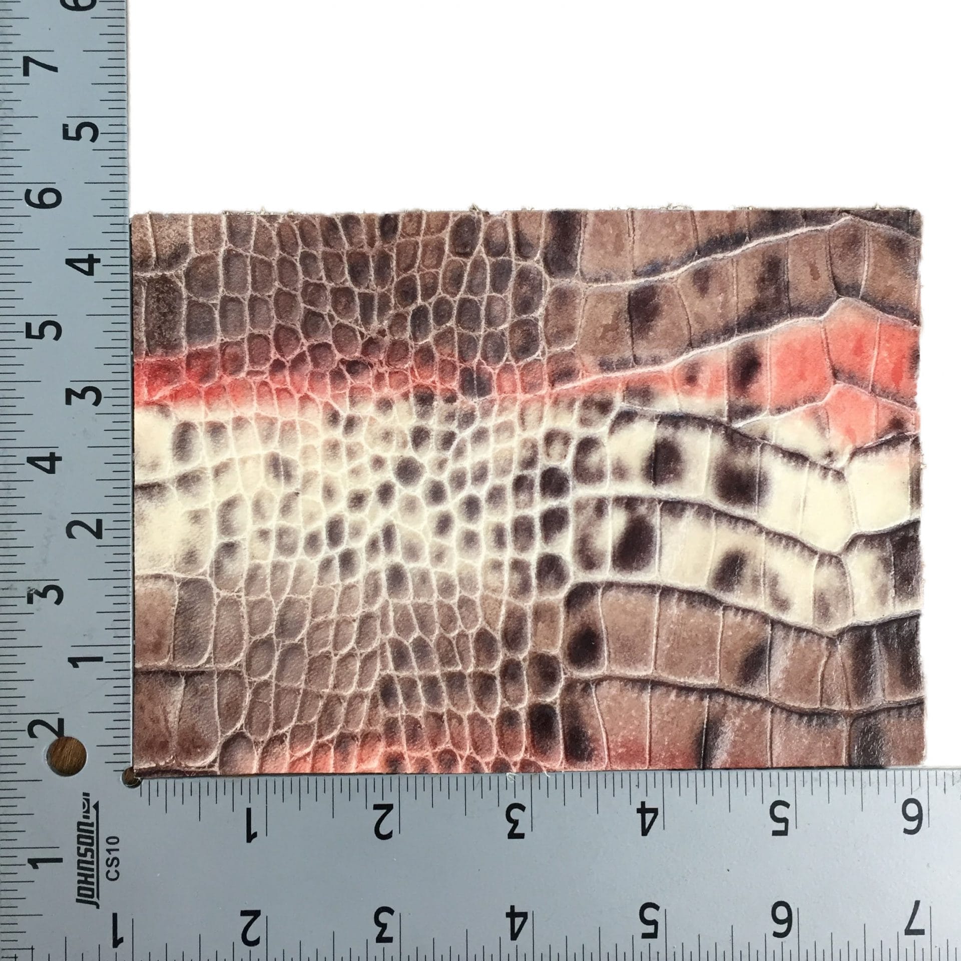 Avetco Inc-Alligator Belly Embossed 3oz Cow Leather Panel 4 x 6 -Corral (3)