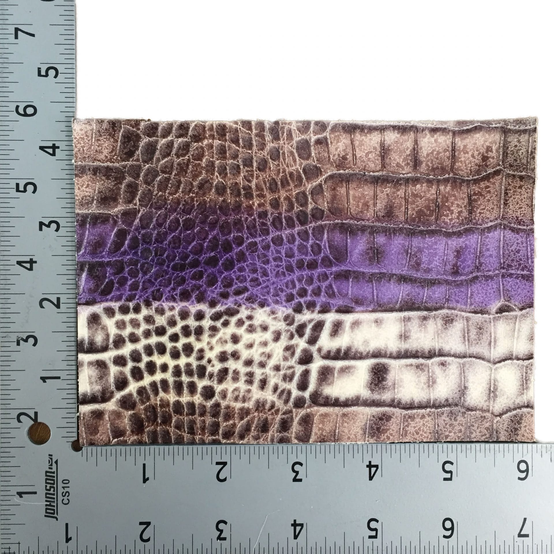 Avetco Inc-Alligator Belly Embossed 3oz Cow Leather Panel 4 x 6 -Purple (1)