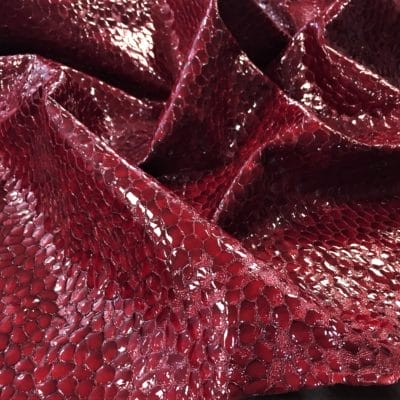 Patent Gator Embossed Grain Cow Leather
