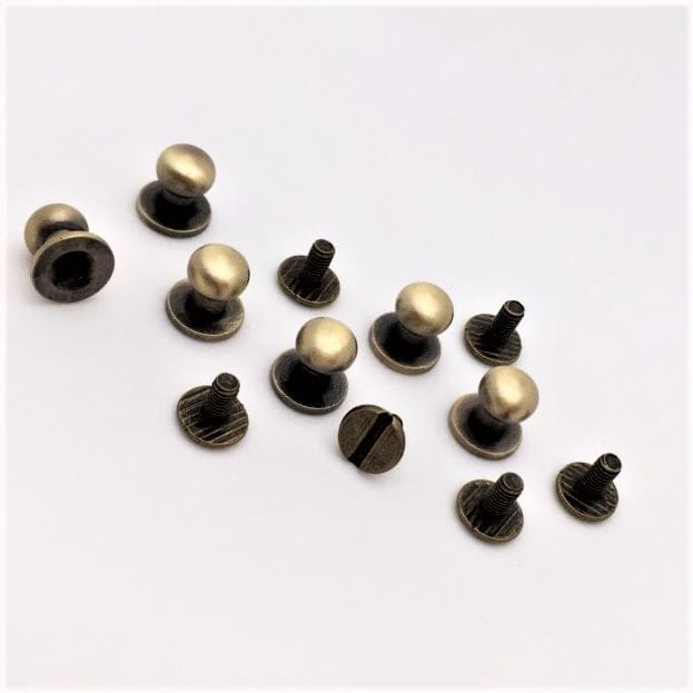 Avetco Inc-Screw Post-7×9-Brushed Antique Brass