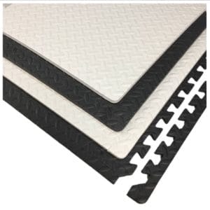 Interlocking puzzle mat tiles are made from premium-grade, high-density EVA foam rubber. These tiles are thick and textured, providing softness, safety, and durability. These colorful mats are double-sided, reversible, and interchangeable, creating a checkered pattern with the two colors of your choice. If you change your mind, the mats can easily be flipped over to the other colors creating a whole new atmosphere. They are perfect for a children’s playroom, gym fitness, dance, yoga, martial arts, sound control, and much more.