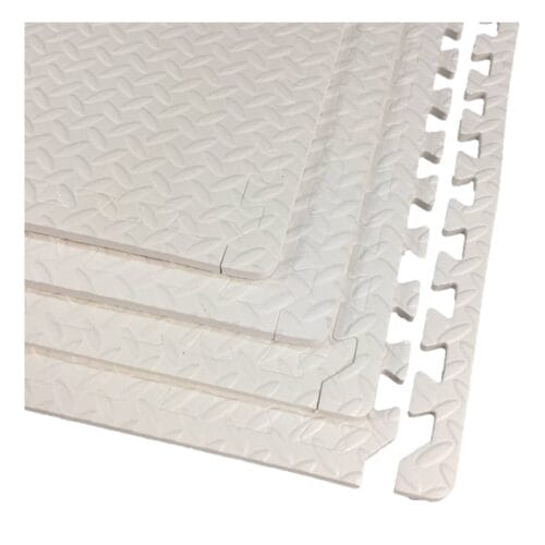 Interlocking puzzle mat tiles are made from premium-grade, high-density EVA foam rubber. These tiles are thick and textured, providing softness, safety, and durability. These colorful mats are double-sided, reversible, and interchangeable, creating a checkered pattern with the two colors of your choice. If you change your mind, the mats can easily be flipped over to the other colors creating a whole new atmosphere. They are perfect for a children’s playroom, gym fitness, dance, yoga, martial arts, sound control, and much more.