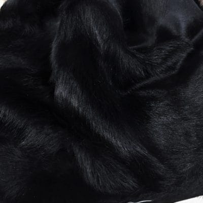 Long Hair Cavallino Calfskin Black