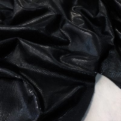 black water snake embossed cow leather