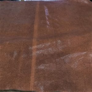 brown water snake embossed cow leather